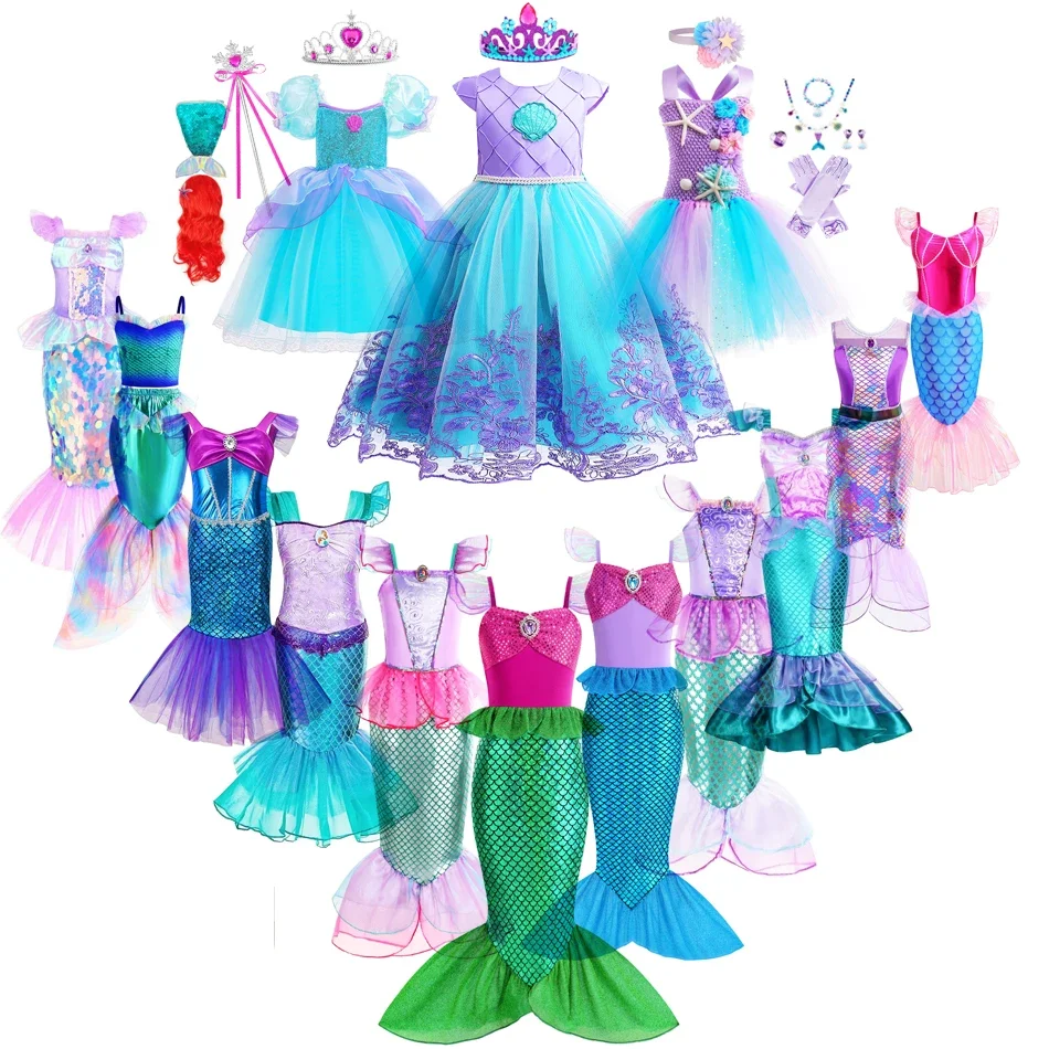 Baby Q Clothing - Vestido de sirena para niñas y