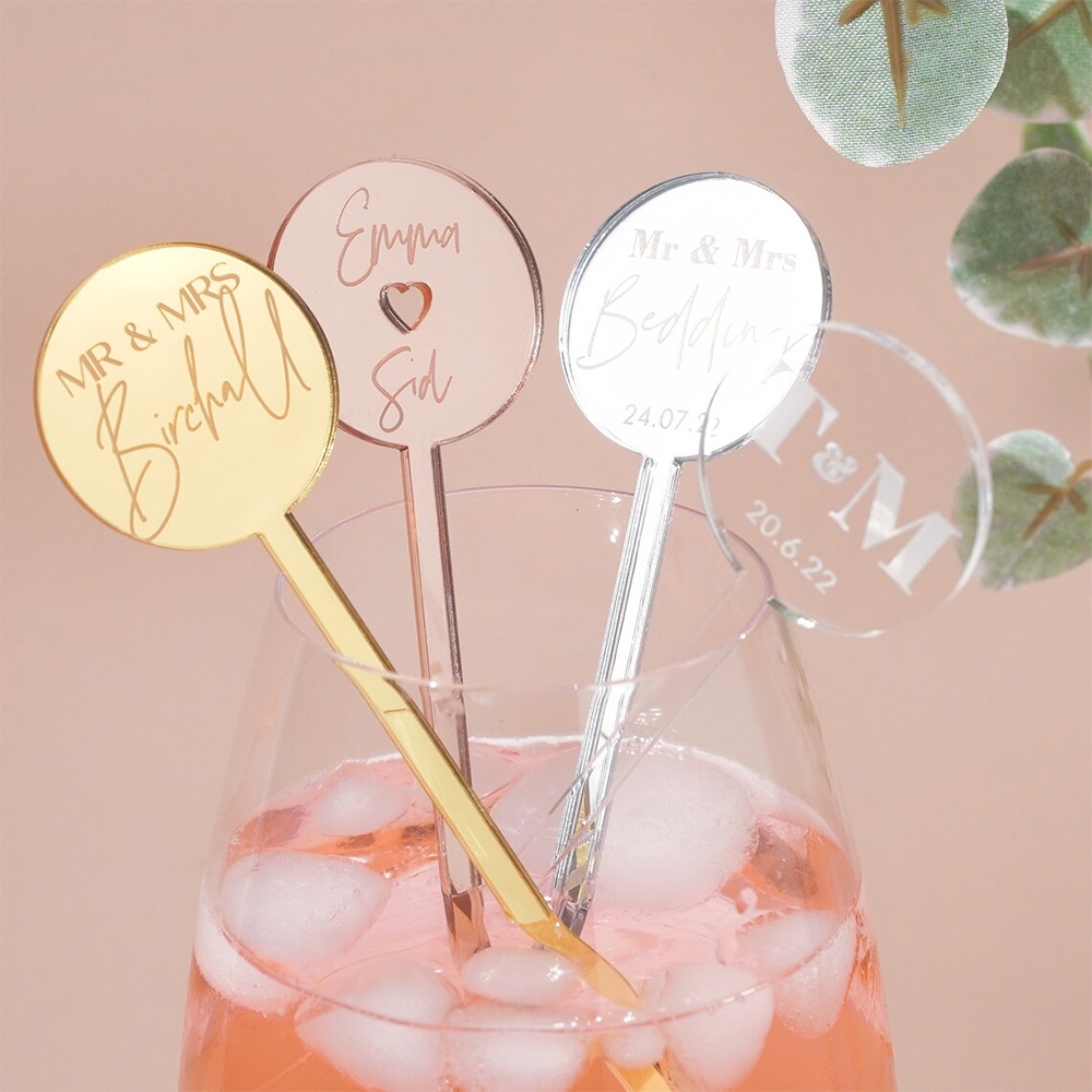 Baby Clothing Tags - Palitos de agitación personalizados para boda,