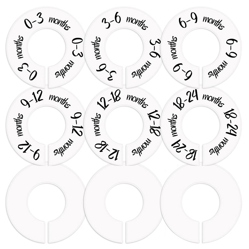 Baby Clothing Tags - 100 Uds. Perchas redondas de tela
