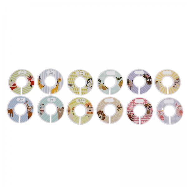 Baby Clothing Tags - Etiquetas Separadoras Redondas en Blanco para