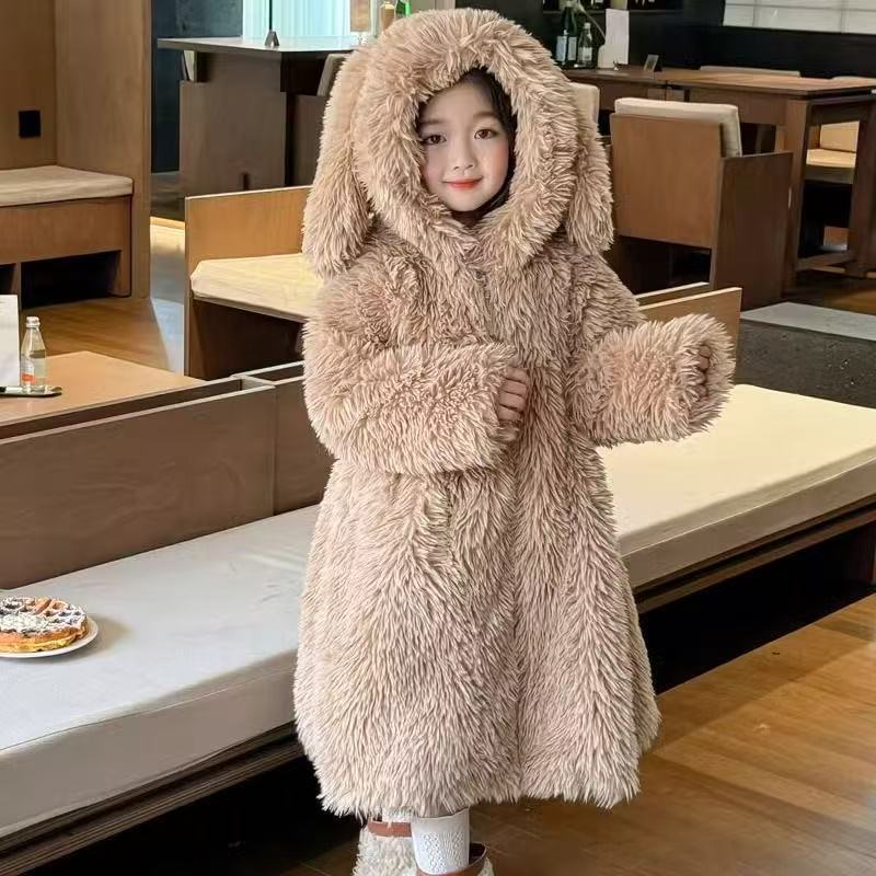 Baby X Clothing - Abrigo de piel para niñas de
