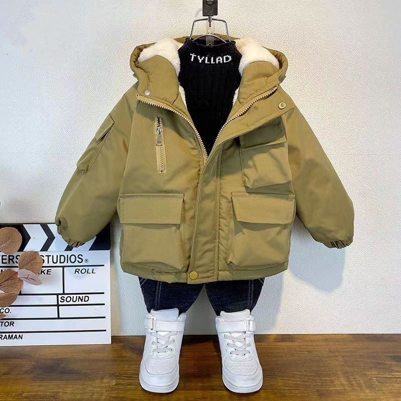 Baby X Clothing - Chaqueta cálida de felpa con capucha