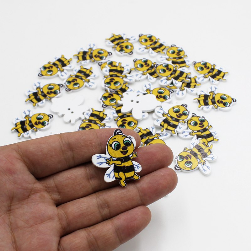 Baby X Clothing - 50 Piezas de Botones de Madera
