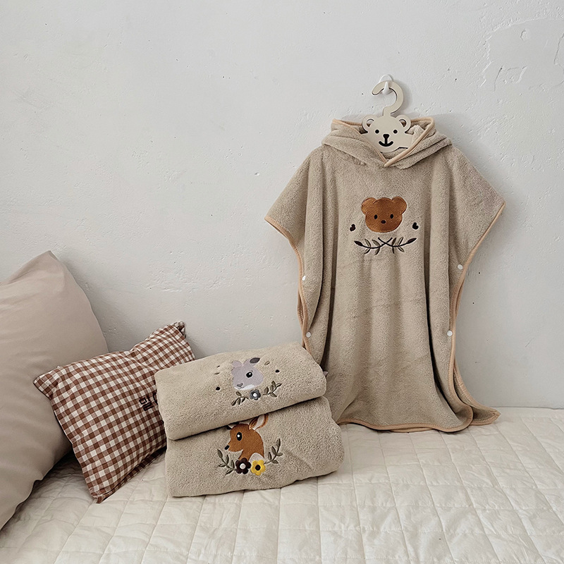 Capas de lana Coral para niños - Hooded Bath Towel reseña y precio
